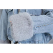 Emorelle™ Denim Wool Collar Jacket