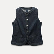 Emorelle™ Sleeveless Denim Matching set
